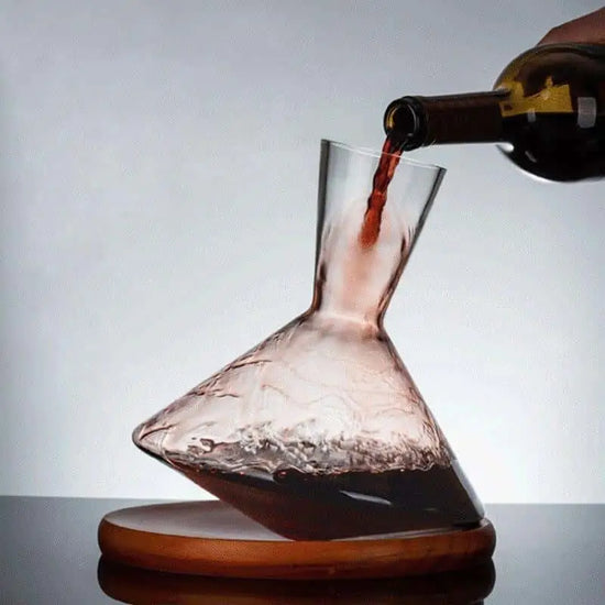 Carafe rotative en verre pour vin
