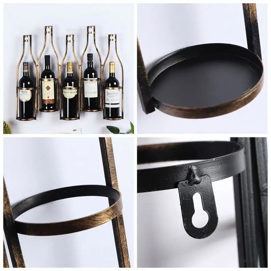 Porte Bouteille Mural Bouteille Silhouette | Sommelier