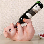 support bouteille vin cochon